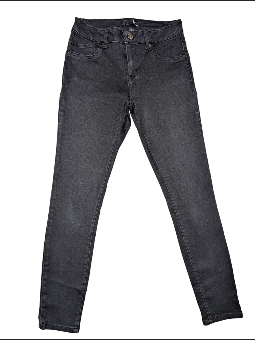 1822 Denim Women's 4 Charcoal Black Skinny Jeans 5 Pocket Stretch Legging